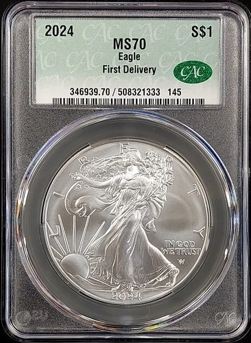 2024 Silver Eagle certified MS 70 by CAC! NO RESERVE! sku 3145