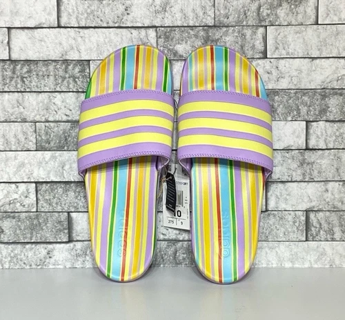 Sandali Adidas Adilette Comfort Slides HO3625 a righe donna taglia 10 nuovi