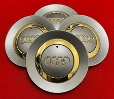 🟢 4x Original Audi 24 Kt Gold -Felgendeckel / Nabendeckel  149mm 🟢