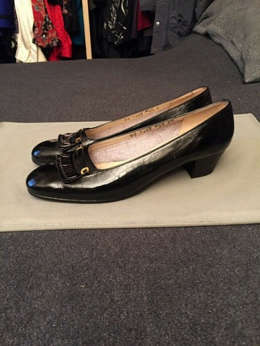 SALVATORE FERRAGAMO DECOLTE NERO FRANGE FIBBIA LUSSO ORIGINALI 8,5B, 5,5UK  38,5 | eBay