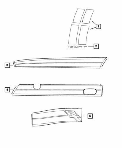 Calcomanía del cofre derecho para Dodge Challenger 2009-2014 (P/N 1LW72GS4AA)