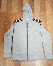 Adidas Zip-Up Hoodie Jacket Mens Size Medium Gray GUC