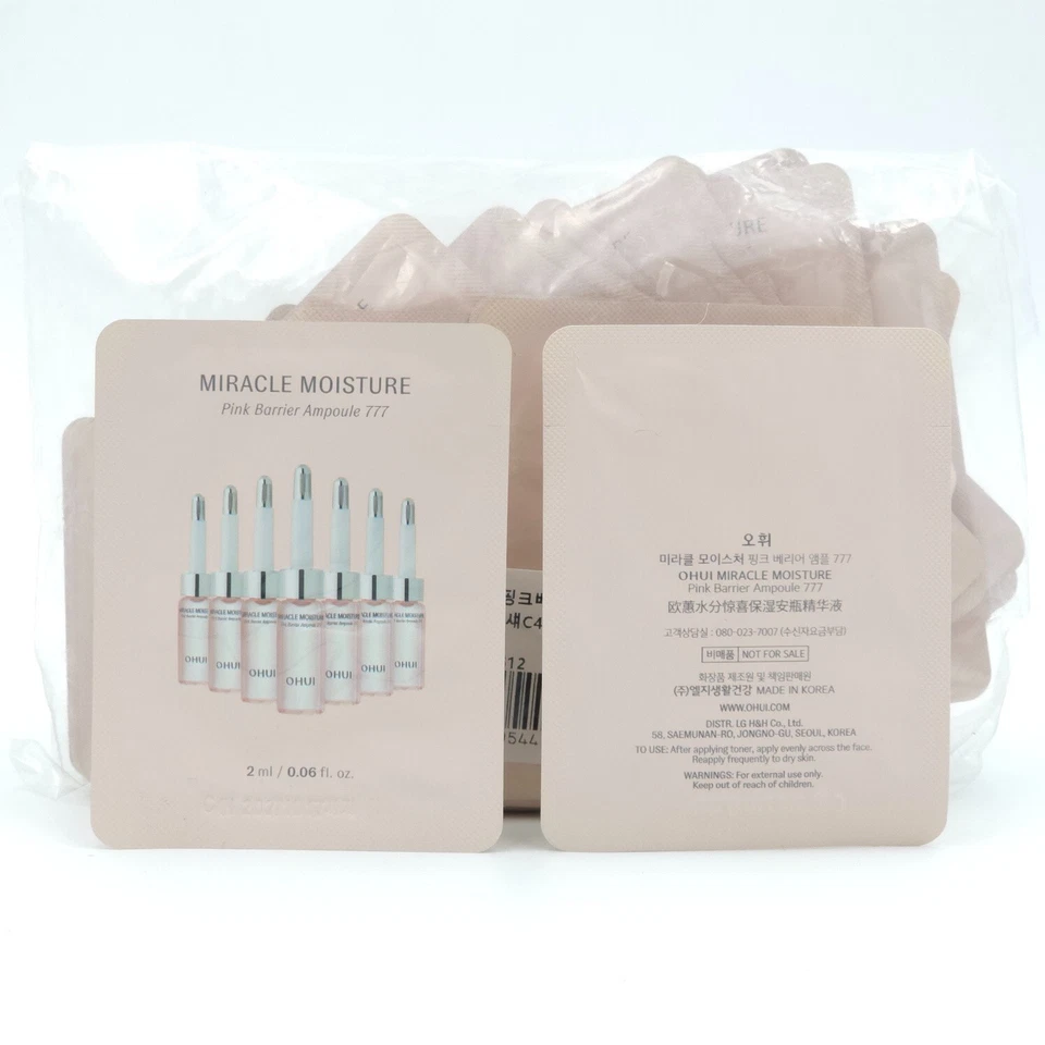 O HUI Miracle Moisture Pink Barrier Ampoule 777 2ml x 60pcs K-Beauty - Image 2 of 4