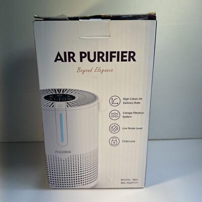 Mooka Air Purifier for Bedroom Home Model M01 Low Noise Child Lock Save Energy