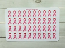Breast Cancer, Pink Ribbon Awareness Planner Stickers- Perfect For Any Planner