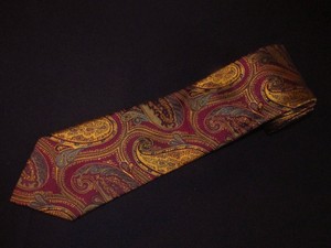 Novo-Jos-A-Bank-Gravata-Classico-Marrom-queimar-Paisley-Laranja-Luxo-Tecido-Jacquard-de-seda