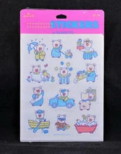 1990 Hallmark 4 Sheet Sticker Package. Pigs. U.S.A.