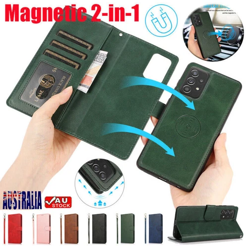 For Samsung S25 S24 S23 S22 S21 S20 FE Ultra Magnetic Leather Cover Wallet Case - Picture 1 of 86