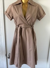 SALE 3 DRESSES FOR $20 Khaki A-Line V-Neck Collared Dress Size Small