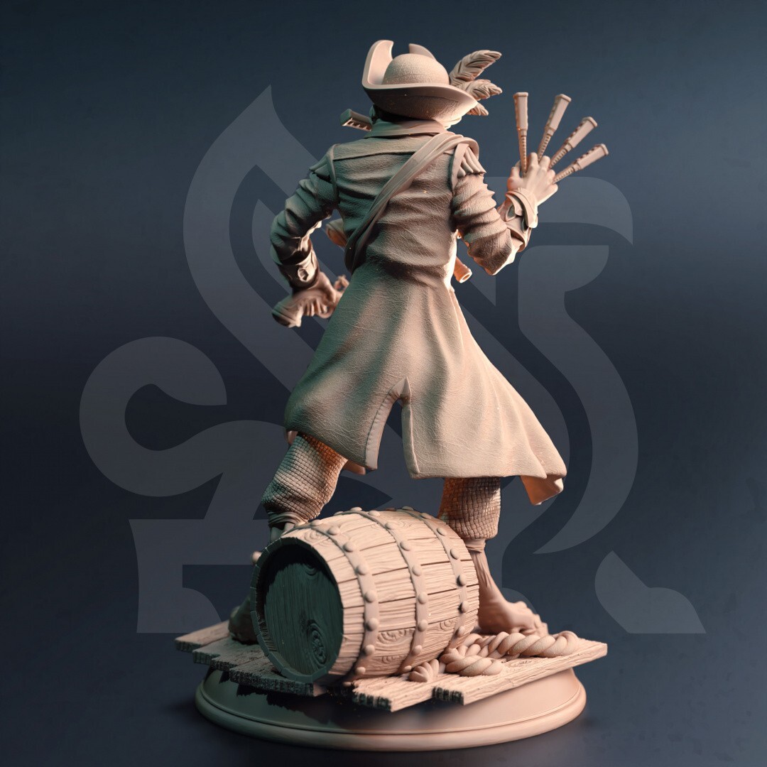 レトロ人形　T.A.V ＴＡＳＴＥＲ Kara'Ta Tabaxi Pirate Rogue Miniature | D&D DnD | eBay