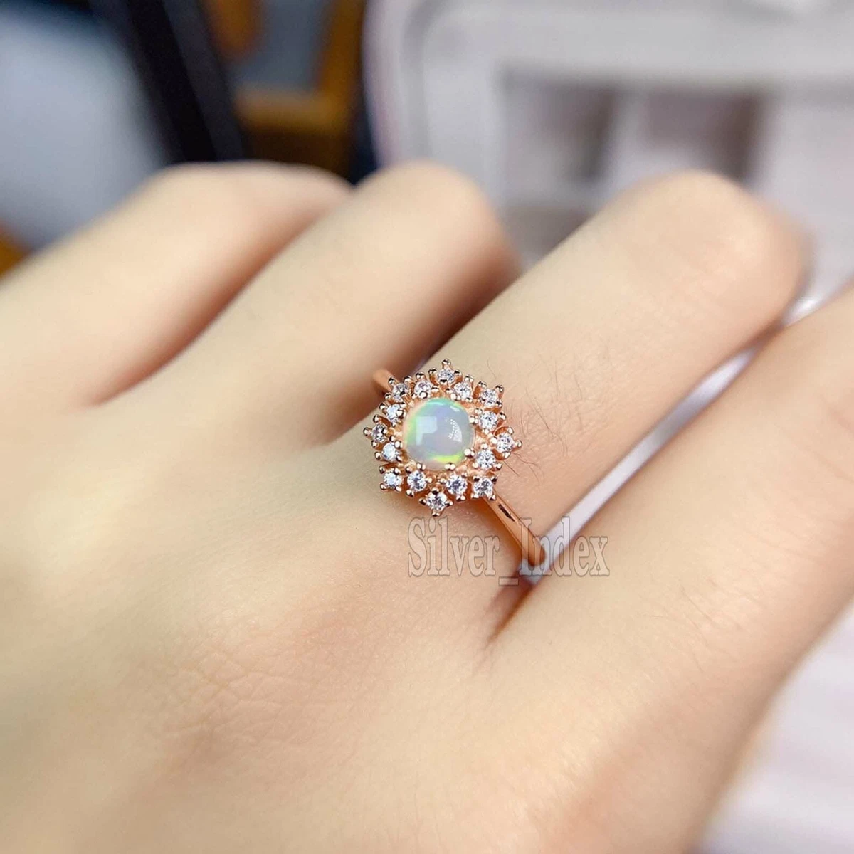 October birthstone engagement sale ring