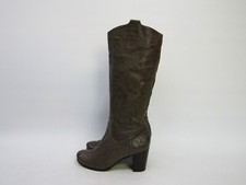 Frye Womens Size 7 M Brown Leather Zip Knee High Riding Fashion Boots