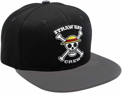 Cappello One Piece Ruffy Skull Logo Black & Grey Cap Mütze ABYstyle