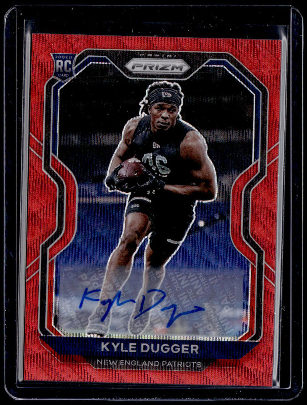 2020 Panini Prizm Wave Red #368 Kyle Dugger 79/149 Auto Autograph RC Rookie