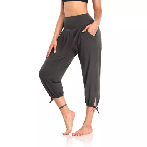 Summer Women's Capri Pants Casual Stretch Cropped Joggers Loose Trousers Fashion - Picture 43 of 44