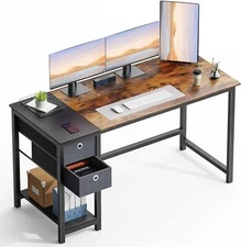 Home Office Computer Desk with Drawer Writing Desk Work PC Table 40-55 Inch