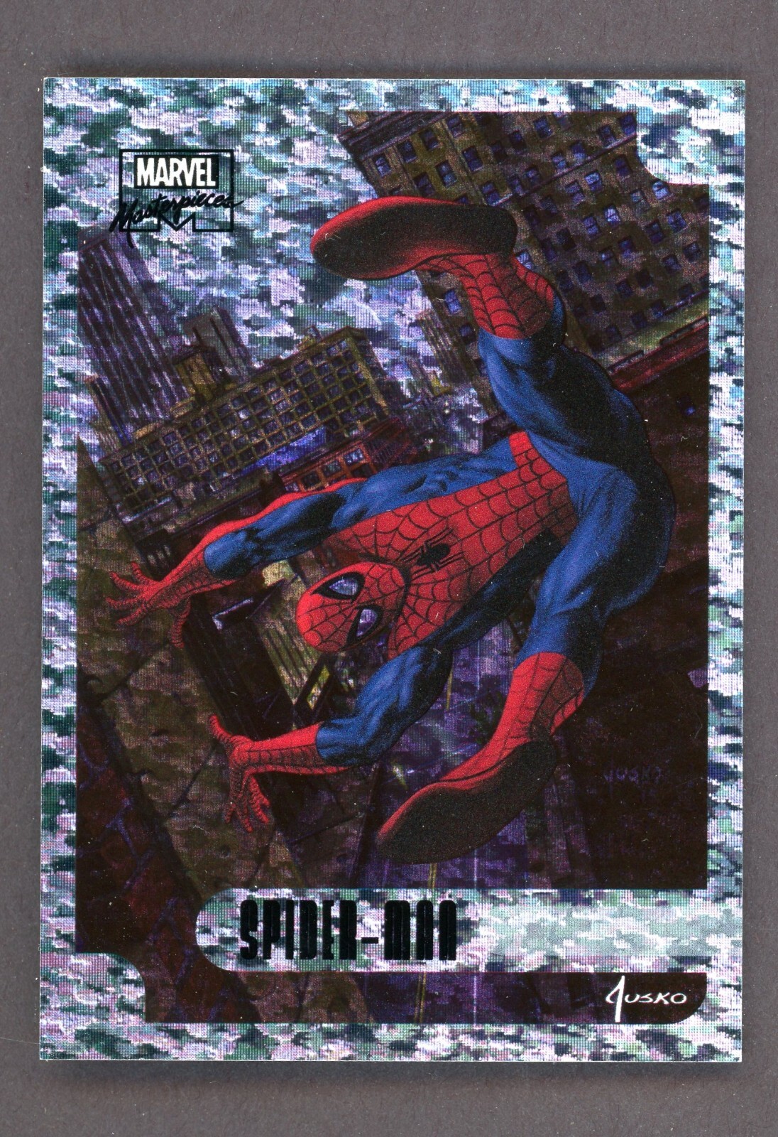 2016 Marvel Masterpieces Spiderman Speckle Holofoil #84/99