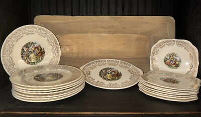 ヴィンテージ　SWALLOW ファインチャイナ 皿 6枚セット Vintage Crooksville China George & Martha Washington 50 Piece