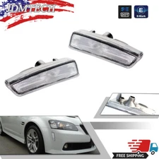 For 2008 2009 Pontiac G8 GT GXP Clear Front Bumper Side Marker Housings Set 2PCS