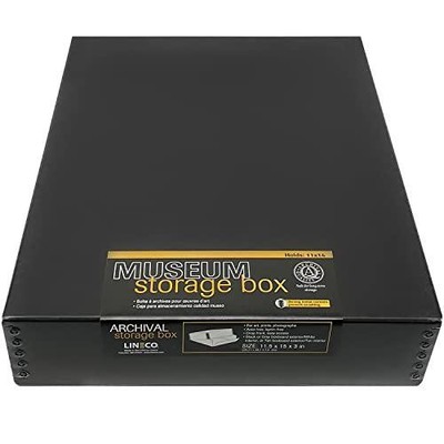 Lineco Archival 11 x 14 inches Print Storage Box, Drop Front Design, 11 1/2 x 14
