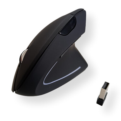 Ergonomic Vertical Wireless Mouse - 6 Buttons - 1600 DPI - Right Hand