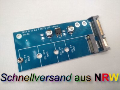 SATA III Data & Power auf M.2 NGFF Adapter - Blau - Schnellversand