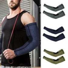 1/2 Pairs Breathable UV Protection Cooling Arm Sleeves Sun Sleeves For Men Women
