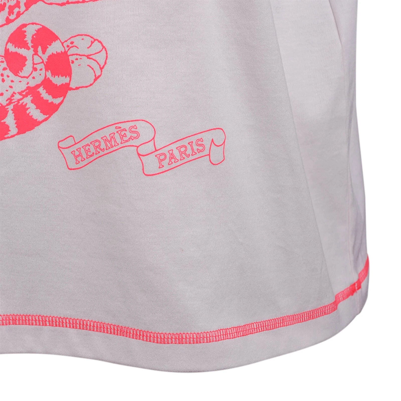 HERMÈS T shirt Hermes con cappuccio Jungle Love porcellana rosa 40 8