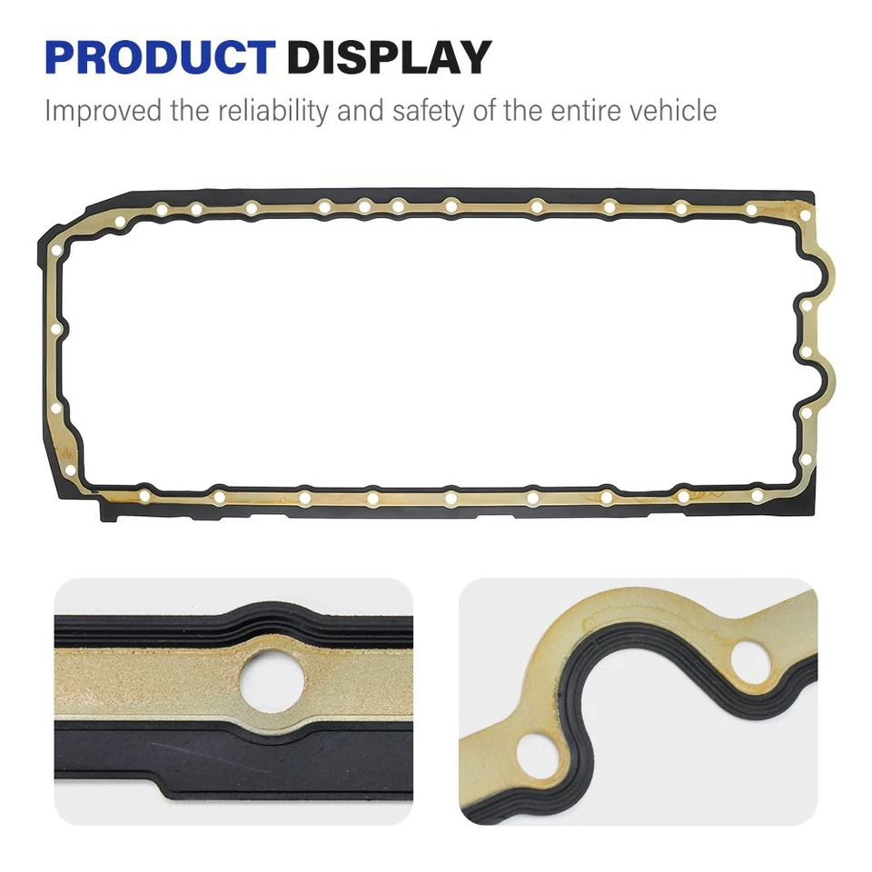 Junta del cárter de aceite del motor para BMW 335i 435i 535i N55 N54 con juego de pernos del cárter de aceite del motor Foto 4 de 4