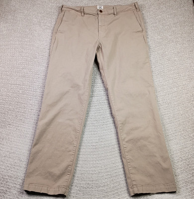 Flint And Tinder Pants Men Khaki Straight Fit Stretch Chino Casual Comfort 38x32