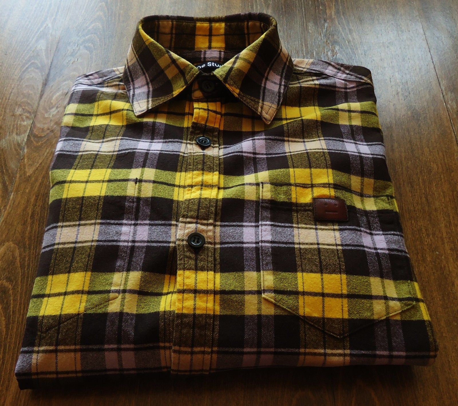 Acne Studios size XXS Unisex Outdoor Women's Casual Shirts Yellow Striped image 4