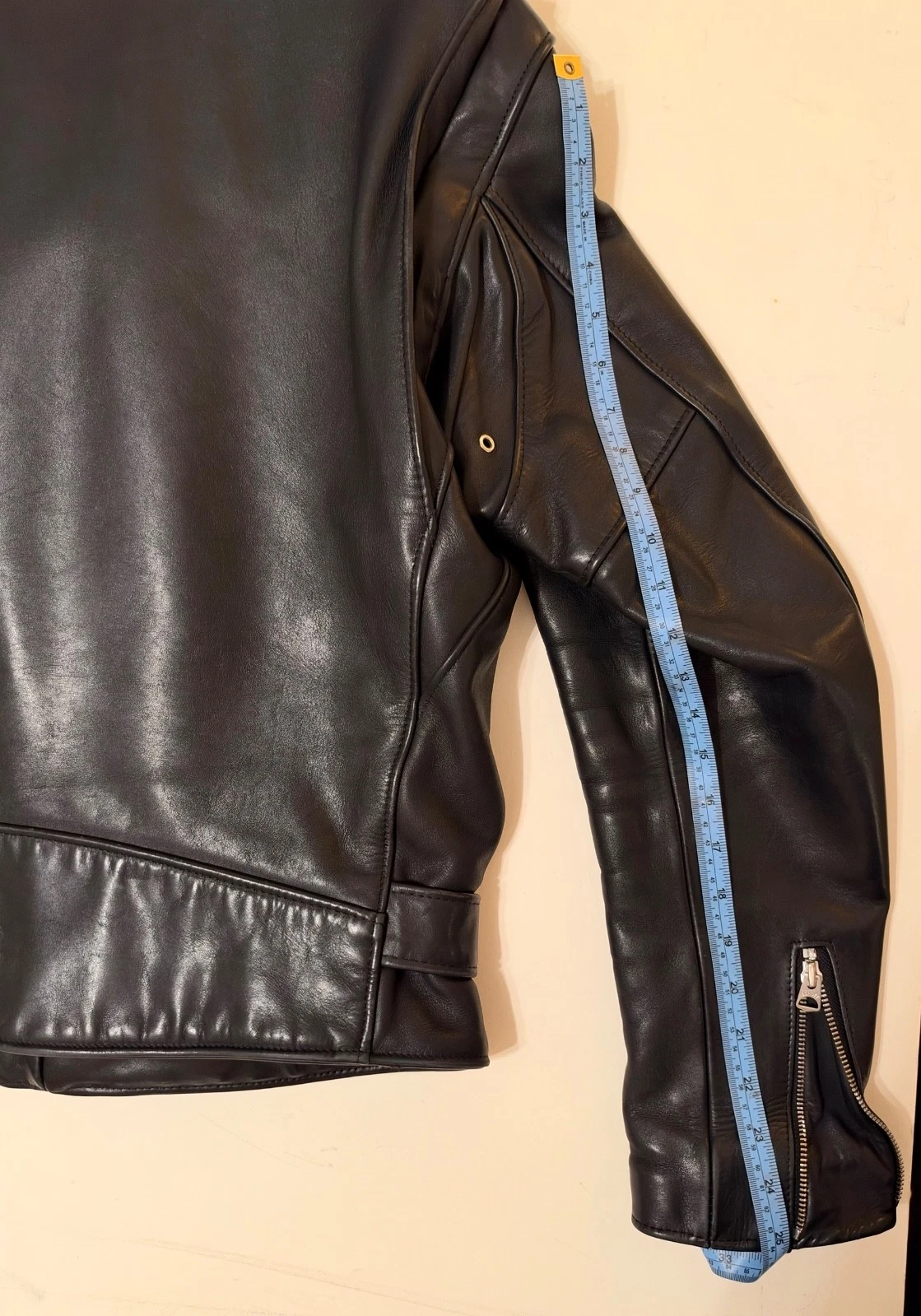 Schott Perfecto 618 Leather Motorcycle Jacket Men Size 42 Black Steerhide MIUSA - product detail image 19