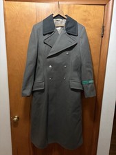 Vintage East German Army Grenztruppen Wool Overcoat DDR Berlin Wall Cold War