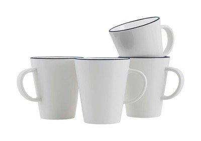 Gimex Linea Line Tasse, 350ml, 4er Set, blau