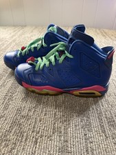 Jordan Air Jordan 6 Retro Shoes Youth Size 5Y Blue Pink Sneakers 543390-439