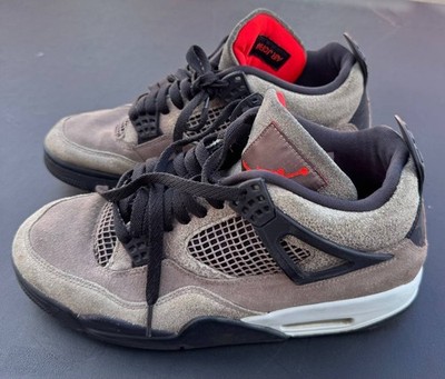 Nike Air Jordan 4 Retro Taupe Haze DB0732-200 Size 10 Suede Black Red