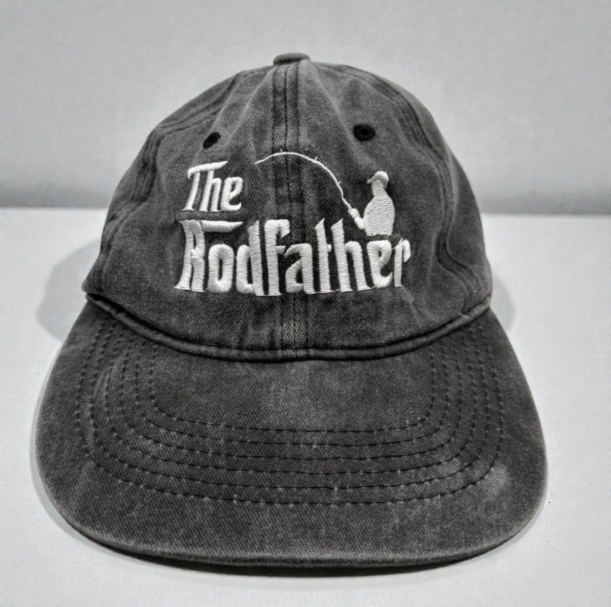 The Rodfather Strapback Hat Gray Adjustable Fishi… - image 1