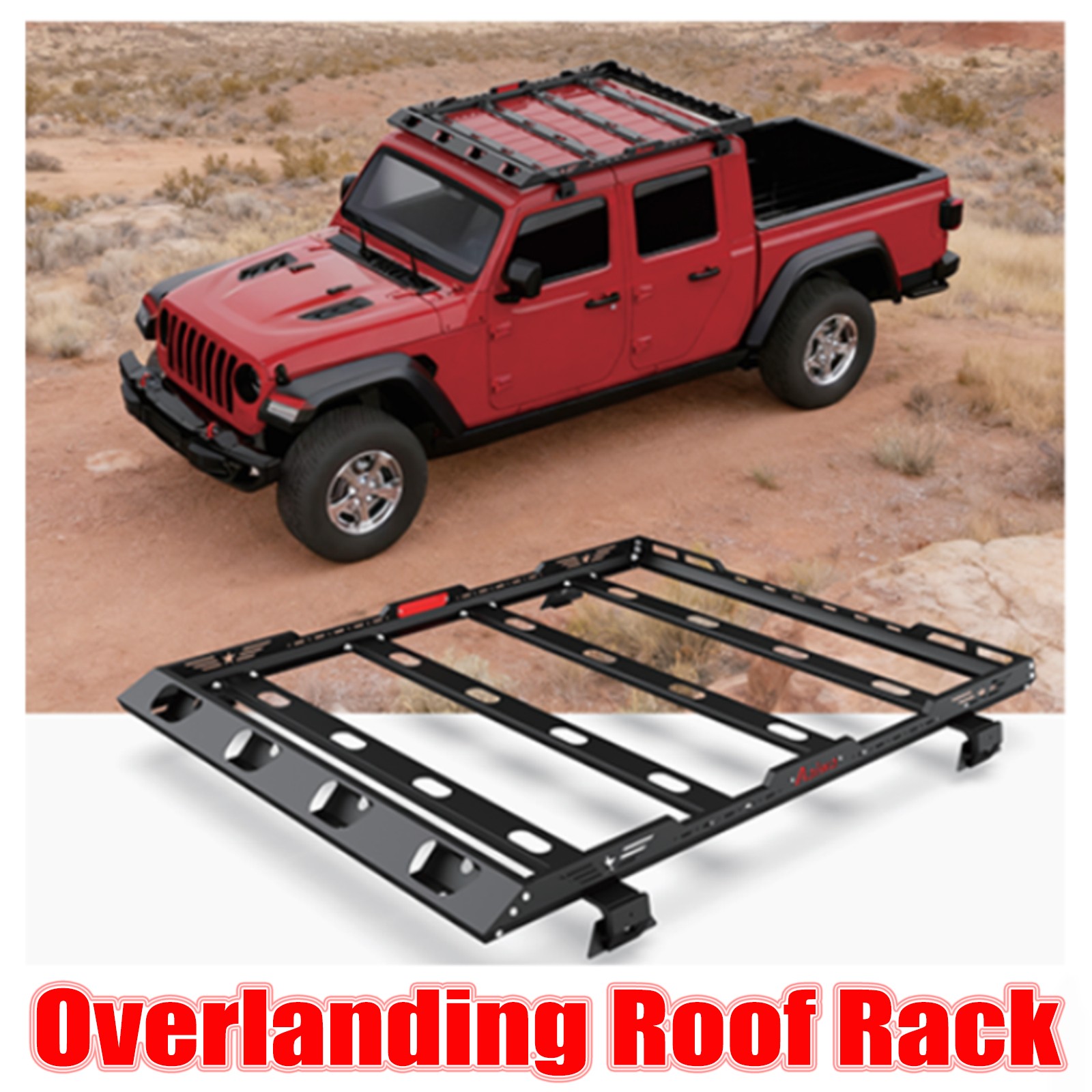 For 2019+ Jeep JL Gladiator JT Hardtop Roof Rack Basket Cargo Luggage Carrier