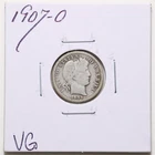 1907-O 10C Barber Liberty Head Dime in VG Condition #RK064