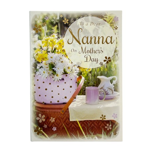 To Dear Nanna Korb mit gelb-weißen Blumen Design Muttertagskarte - Bild 2 von 4