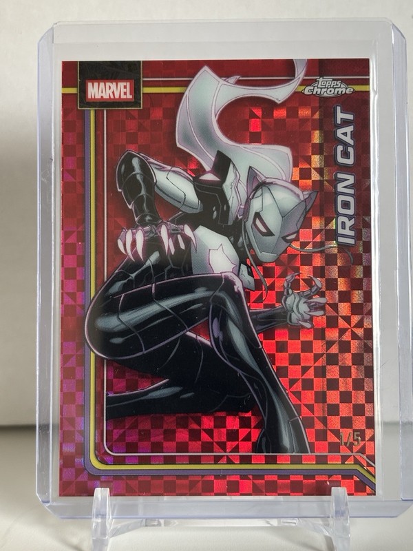 2026 Topps Chrome Marvel Iron Cat /5 Red X-fractor First On Print 1/5