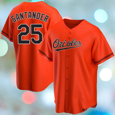 Men's Orioles #25 Anthony Santander Orange Cool Base Jersey Stitched