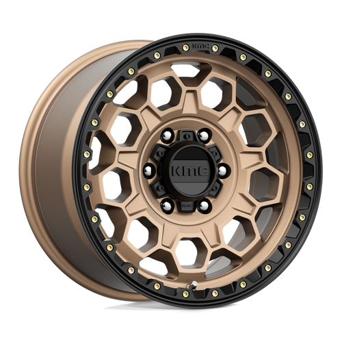 17x9 KMC KM545 TREK Matte Bronze With Black Lip Wheel 6x5.5 (18mm)