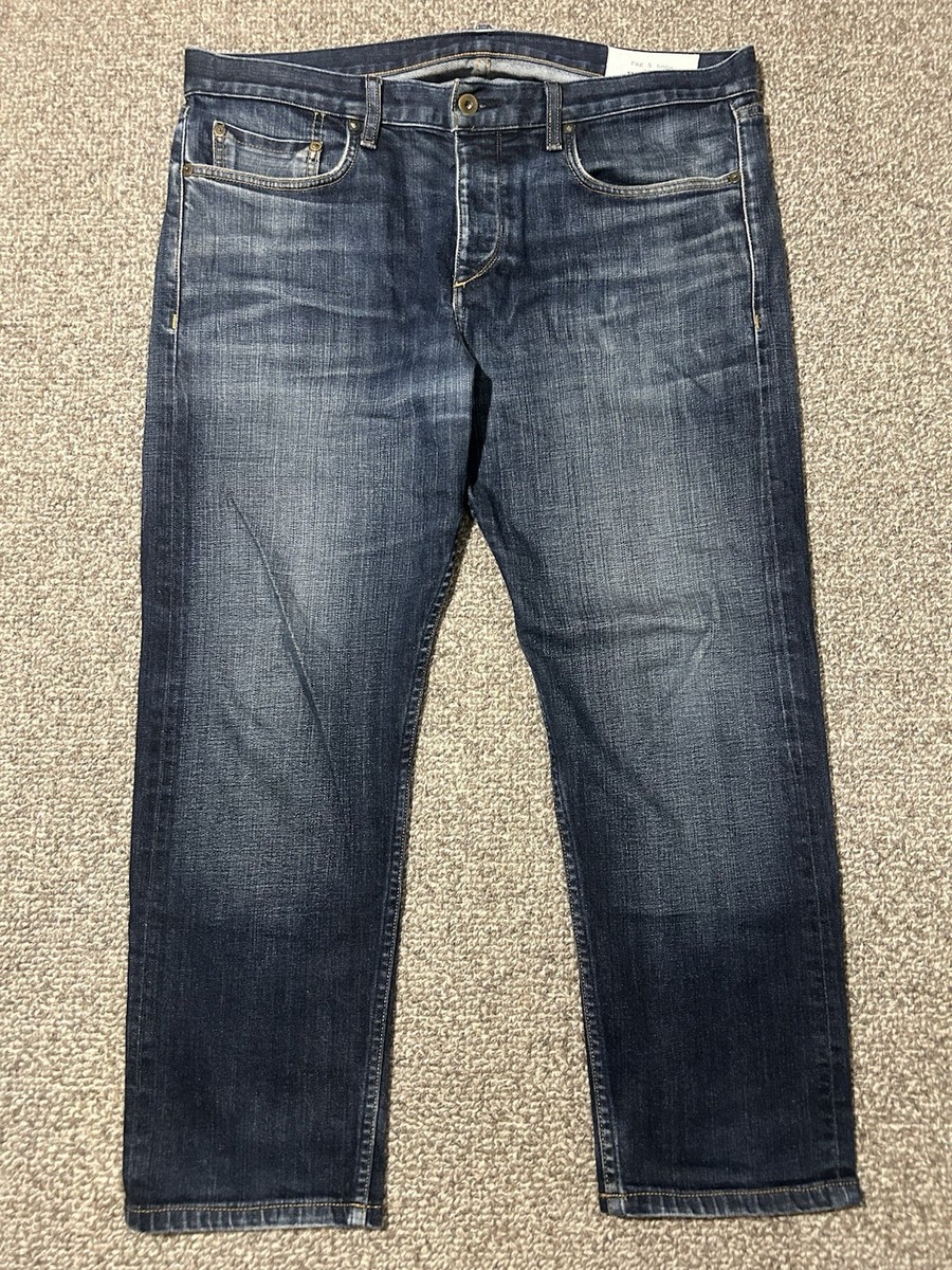 Rag Bone Standard Issue Selvedge Denim Jeans Mens 38x25 Button Fly Fit