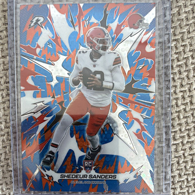 2025 Topps Resurgence Football Blue And Orange Spark Shedeur Sanders Browns