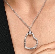 Brand New Pandora Necklace Moments Heart Pendant Charm Holder Sterling Silver