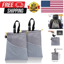 2PCS Car Garbage Can, Hanging Car Trash Bag with Waterproof Leakproof Lining