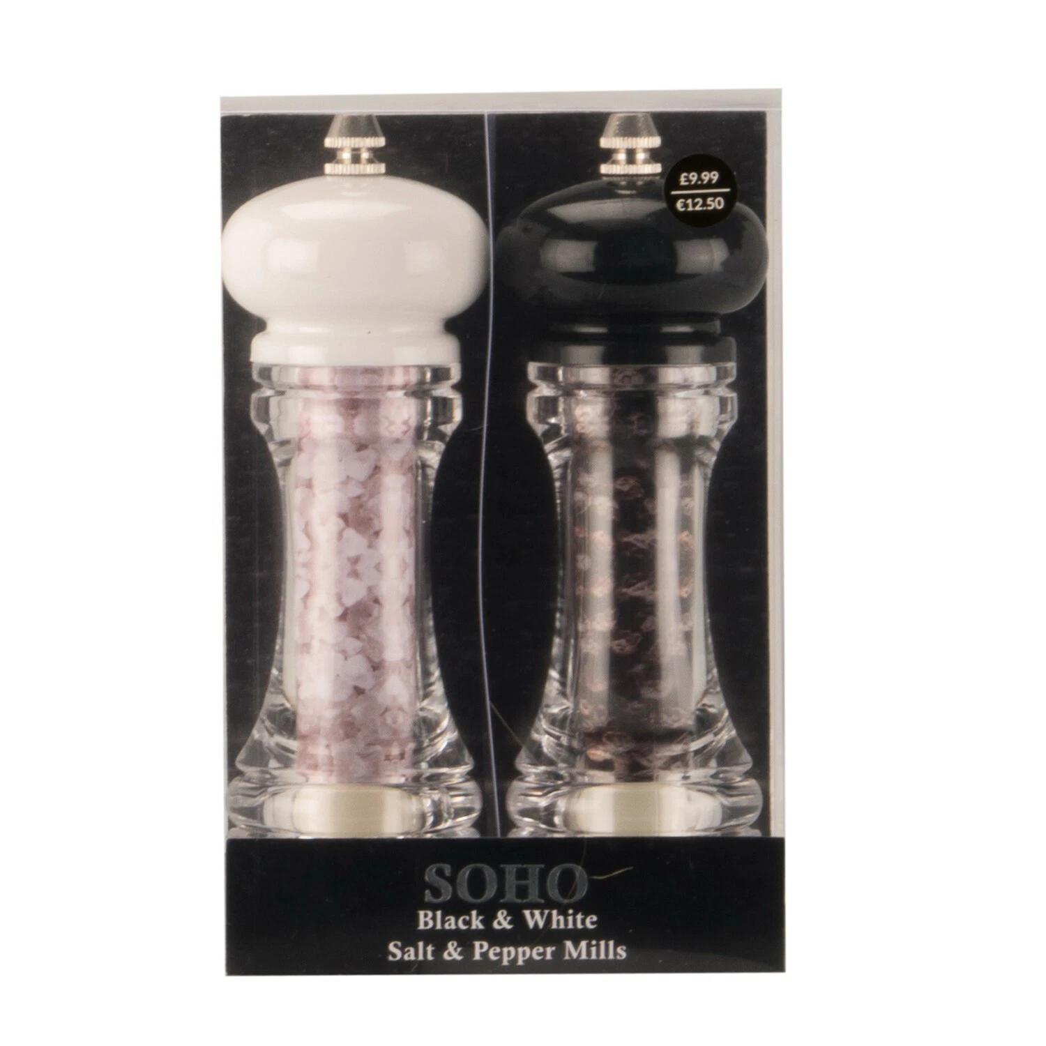 Black & White Salt and Pepper Grinders