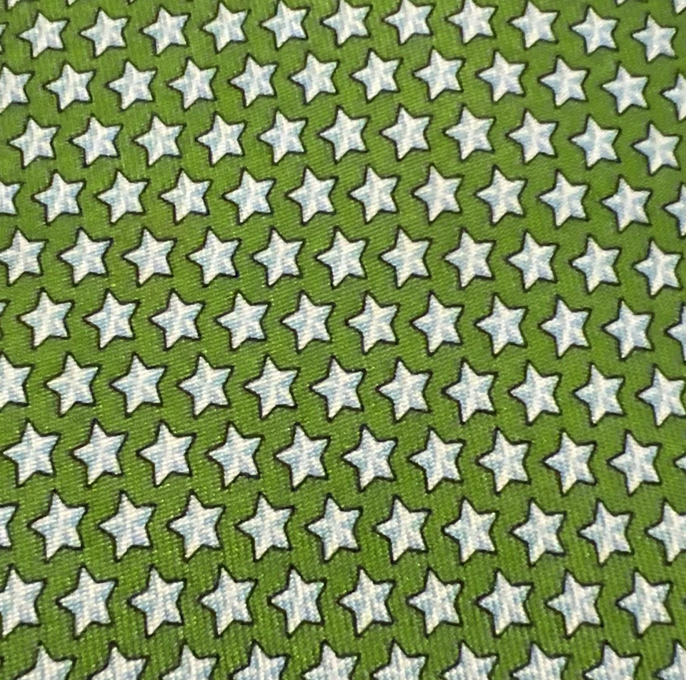 Шелковый галстук Vineyard Vines Martha's Vineyard Flower Green Star - Изображение 4 из 4