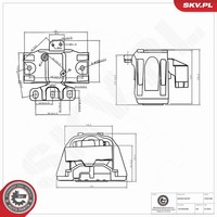 Esen SKV Motorlager 75SKV368 Aluminium Gummi Metall FüR VW Bora 1 1J2 Golf 4 1J5